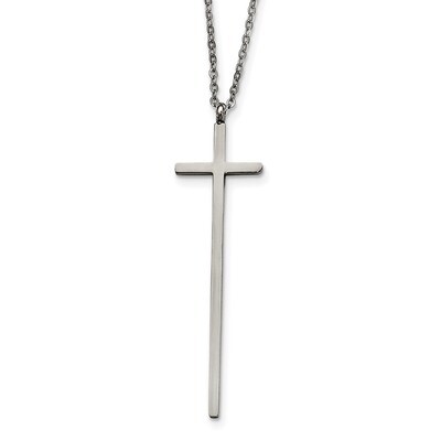 Cross Necklace Stainless Steel SRN1874-30 by Chisel, MPN: SRN1874-30, 191101644467