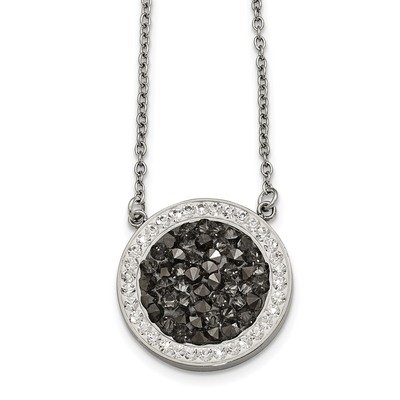 Crystal 2mm Necklace Stainless Steel Polished SRN2160-18 by Chisel, MPN: SRN2160-18, 191101645433