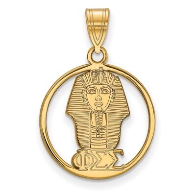 Phi Sigma Sigma Small Circle Pendant Gold-plated Silver GP041PSS, MPN: GP041PSS, 886774941592