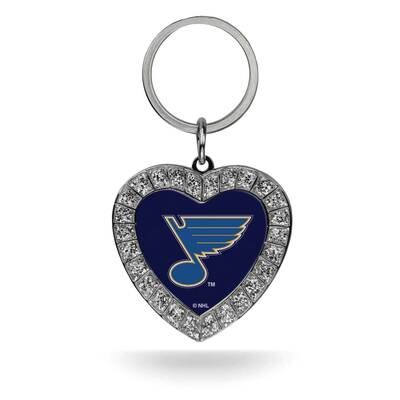 NHL St Louis Blues Rhinestone Heart Key Ring GC7983, MPN: GC7983, 94746940386