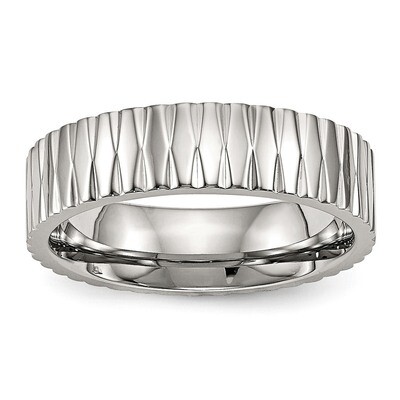 Ring Stainless Steel Polished Textured SR498, MPN: SR498, 886774528700