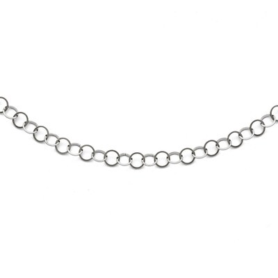 Polished 6MM Circle Link Necklace - Stainless Steel SRN1567 by Chisel, MPN: SRN1567, 191101018176