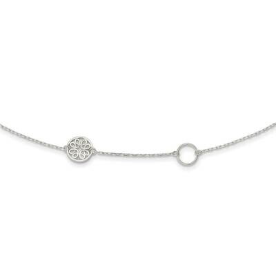 Circle &amp; Filigree Necklace Sterling Silver QG5272-24, MPN: QG5272-24, 883957934716