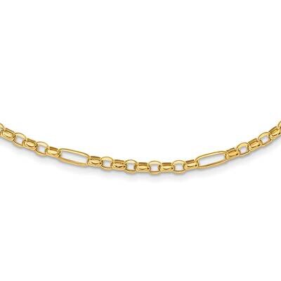 Fancy Link Necklace 18 Inch 14k Gold Polished SF2845-18, MPN: SF2845-18, 883957930794
