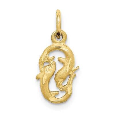 Pisces Zodiac Charm 10k Gold 10ZC487, MPN: 10ZC487,