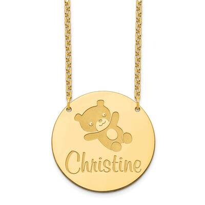 Engravable Customized Circle Necklace Gold-plated  XNA1045GP, MPN: XNA1045GP,