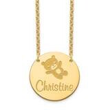 Engravable Customized Circle Necklace Gold-plated  XNA1044GP, MPN: XNA1044GP,