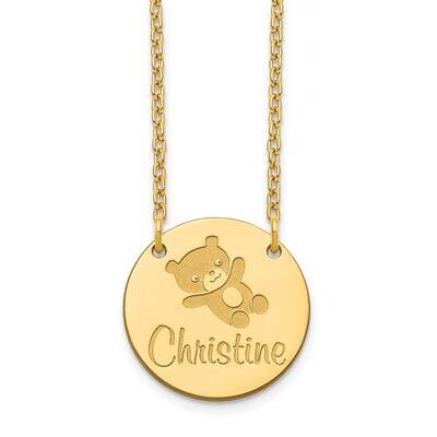 Engravable Customized Circle Necklace Gold-plated  XNA1043GP, MPN: XNA1043GP,