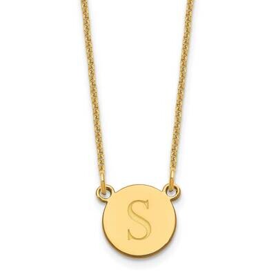 Initial Circle Necklace 14k Gold XNA1351Y, MPN: XNA1351Y,