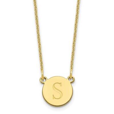Initial Circle Necklace 10k Gold 10XNA1351Y, MPN: 10XNA1351Y, 196904158548