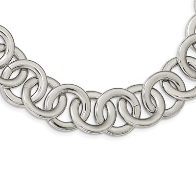 Circle Link 17 inch Necklace Stainless Steel Polished SRN2522-17 by Chisel, MPN: SRN2522-17, 191101…