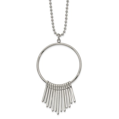 Circle 22 Inch Necklace Stainless Steel Polished SRN2583-22 by Chisel, MPN: SRN2583-22, 191101020094
