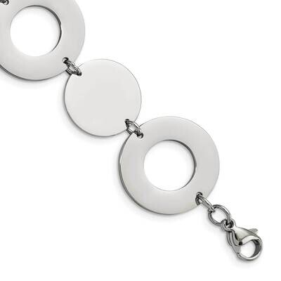 Circles 7.5 Inch Bracelet Stainless Steel Polished SRB602-7.5 by Chisel, MPN: SRB602-7.5, 886774036…