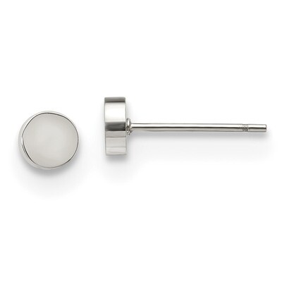 Circle Post Earrings Stainless Steel Polished SRE1179 by Chisel, MPN: SRE1179, 191101076749