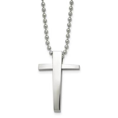 Cross 22 Inch Necklace Stainless Steel SRN175-22 by Chisel, MPN: SRN175-22, 883957748450