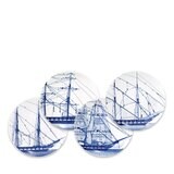 Caskata Rigging Canape Plates Mixed Set of 4 Blue CANA-119, MPN: CANA-119, 816666028827