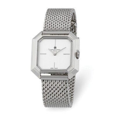 Charles Hubert Ladies Stainless Mesh Silver Dial Quartz Watch  XWA6077, MPN: XWA6077, 848870009446