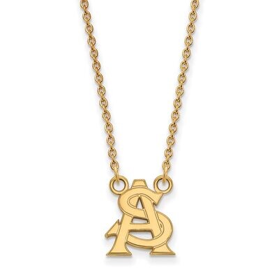 Arizona State University Small Pendant with Chain Necklace 14k Yellow Gold 4Y032AZS-18, MPN: 4Y032A…