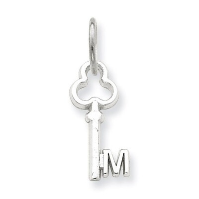 M Key Charm 14k White Gold K3434M, MPN: K3434M, 883957133324
