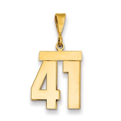 Number 41 Charm 14k Gold Medium Polished MP41, MPN: MP41, 883957135359