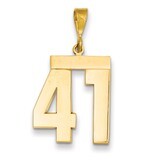 Number 41 Charm 14k Gold Large Polished LP41, MPN: LP41, 883957067155