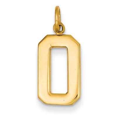 Casted Medium Polished Number 0 Charm 14k Gold MP00, MPN: MP00, 886774103020