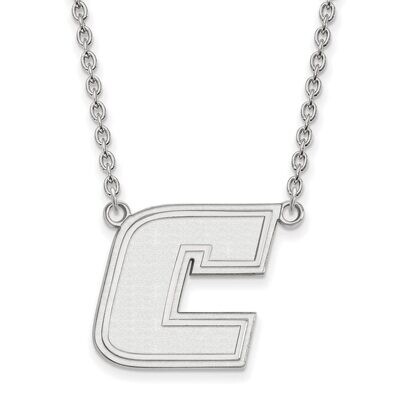 The University of Tennessee at Chattanooga Large Pendant with Chain Necklace 14k White Gold 4W008UT…