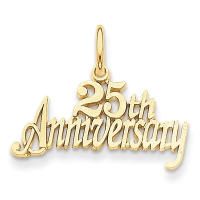 25th Anniversary Charm 14k Gold C287, MPN: C287, 883957858241