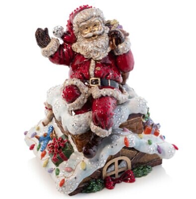 Jay Strongwater Rooftop Santa Music Figurine Jewel SDH1964-250, MPN: SDH1964-250, 848510042857