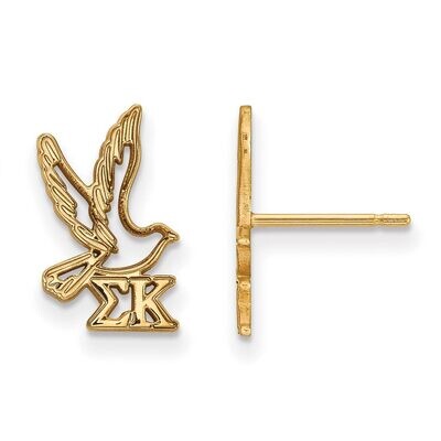 Sigma Kappa Extra Small Post Earrings Gold-plated Silver GP038SKP, MPN: GP038SKP, 886774939537