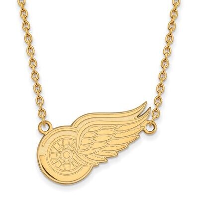 Detroit Red Wings Large Pendant with Chain Necklace 10k Yellow Gold 1Y016RWI-18, MPN: 1Y016RWI-18, …