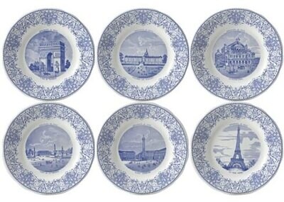Gien Assiettes a Themes Monuments Paris Dessert Plates Assorted Monuments De Paris 1599B6AA48, MPN:…