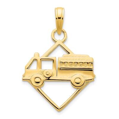 Fire Truck Pendant 14k Gold D5126, MPN: D5126,