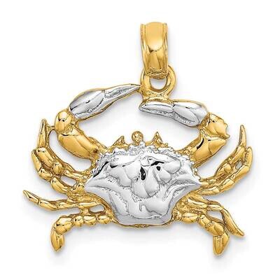 Charm Blue Crab Charm 14k Gold Rhodium K9117, MPN: K9117, 637218043668