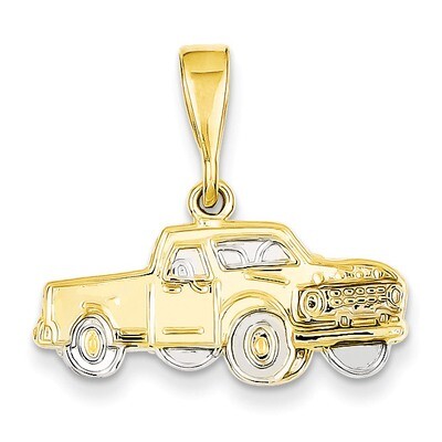 Pick-up Truck Pendant 14k Gold &amp; Rhodium CG28, MPN: CG28, 883957861678