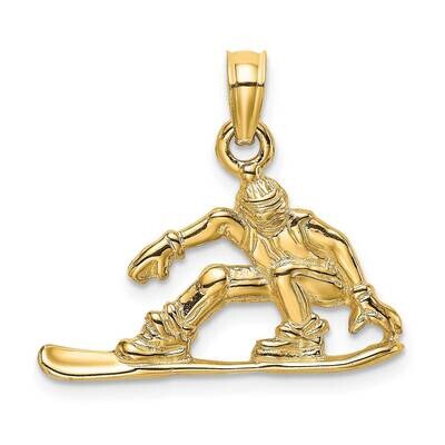 Snowboarder Charm 14k Gold D4275, MPN: D4275, 637218125425