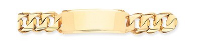 Hand-polished Traditional Heavy Link ID Bracelet 8.5 Inch 14k Gold LK122ID-8.5, MPN: LK122ID-8.5, 8…