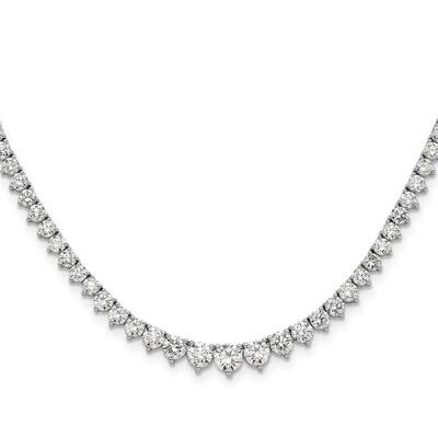 Si1/Si2, G H I, Lab Grown Diamond Graduated Necklace 14k White Gold PM7460-600-WLG, MPN: PM7460-600…