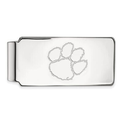 Clemson University Money Clip 14k White Gold 4W025CU, MPN: 4W025CU, 886774844268