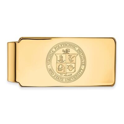 Virginia Tech Money Clip Crest 14k Yellow Gold 4Y066VTE, MPN: 4Y066VTE, 886774886992