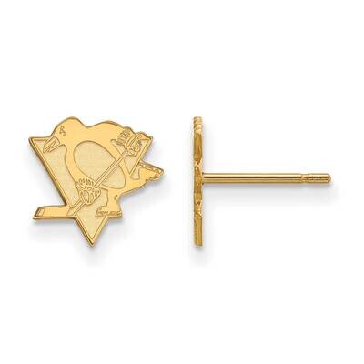 Pittsburh Penguins Extra-Small Post Earrings Gold-plated Sterling Silver GP008PEN, MPN: GP008PEN, 1…