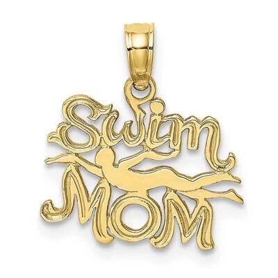 Swim Mom with Swimmer Charm 10k Gold 10K2668, MPN: 10K2668,