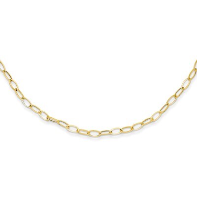 Oval Link Necklace 18 Inch 14k Gold SF1854-18, MPN: SF1854-18, 883957265995