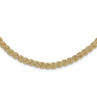 Fancy Link Necklace 18 Inch 14k Gold Polished SF2829-18, MPN: SF2829-18, 883957930602
