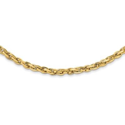 Fancy Link 18 Inch Necklace 14k Gold Polished SF2802-18, MPN: SF2802-18, 883957928968