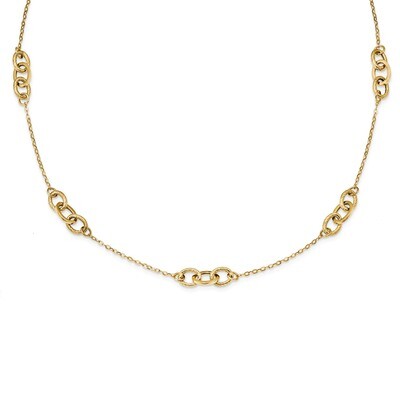 18 Inch Yellow Gold Fancy Necklace 14k Gold SF2427-18, MPN: SF2427-18, 191101335235