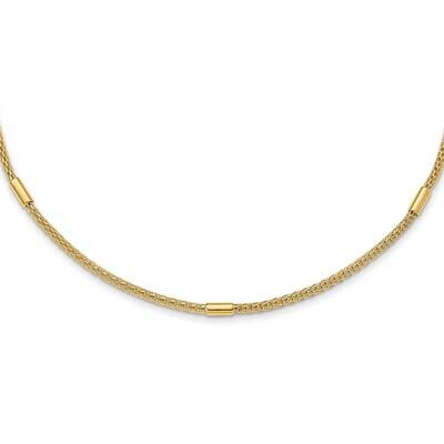 Mesh Fancy Link Necklace 18 Inch 14k Gold Polished SF2807-18, MPN: SF2807-18, 883957929002