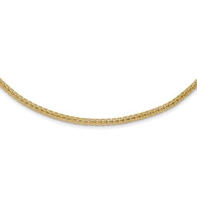 Fancy Link Mesh Necklace 18 Inch 14k Gold Polished SF2808-18, MPN: SF2808-18, 883957929033