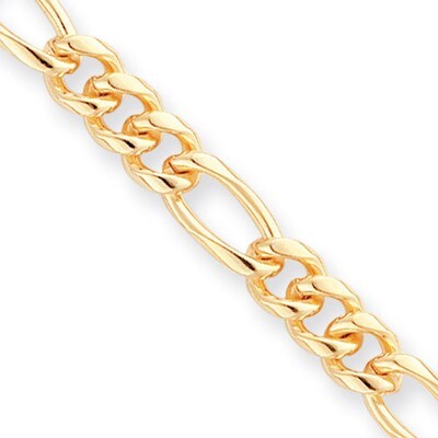 Kelly Waters 7mm Figaro Necklace 20 Inch Gold-plated KW481-20, MPN: KW481-20, 191101487903