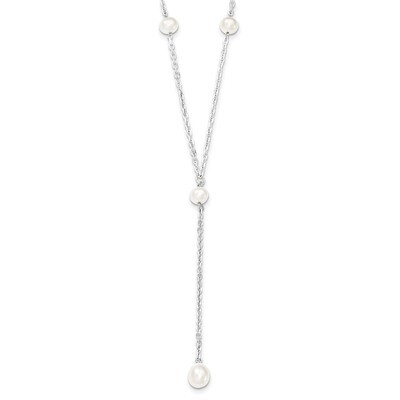 16 Inch White Cultured Pearl Necklace Sterling Silver QH1155-16, MPN: QH1155-16, 883957576503